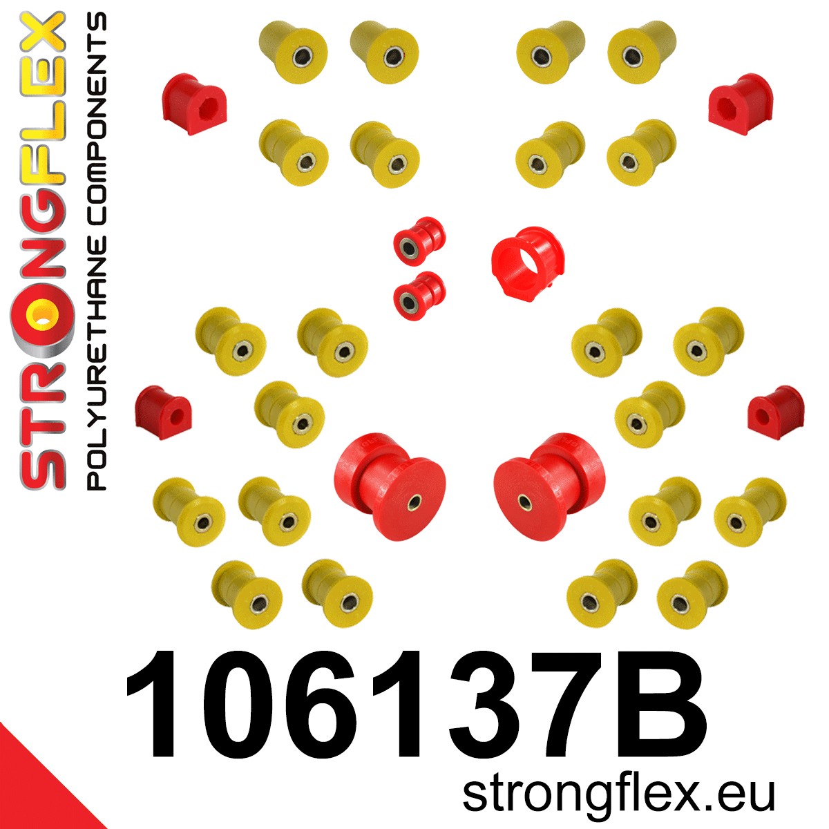 Strongflex 106137B 80ShA full suspension bush kit for Mazda MX-5 NB