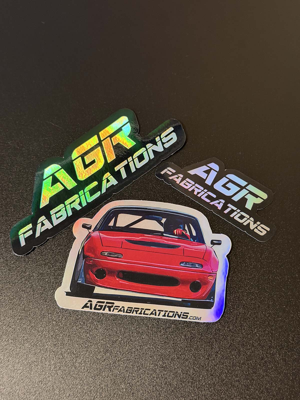 holographic sticker set AGR Fabrications in detail